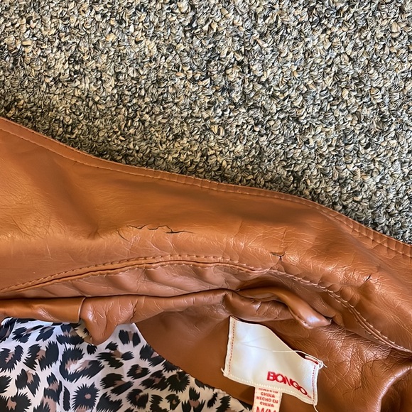 Kohl's Jackets & Coats Stylish Brown Leather Jacket From Kohls With